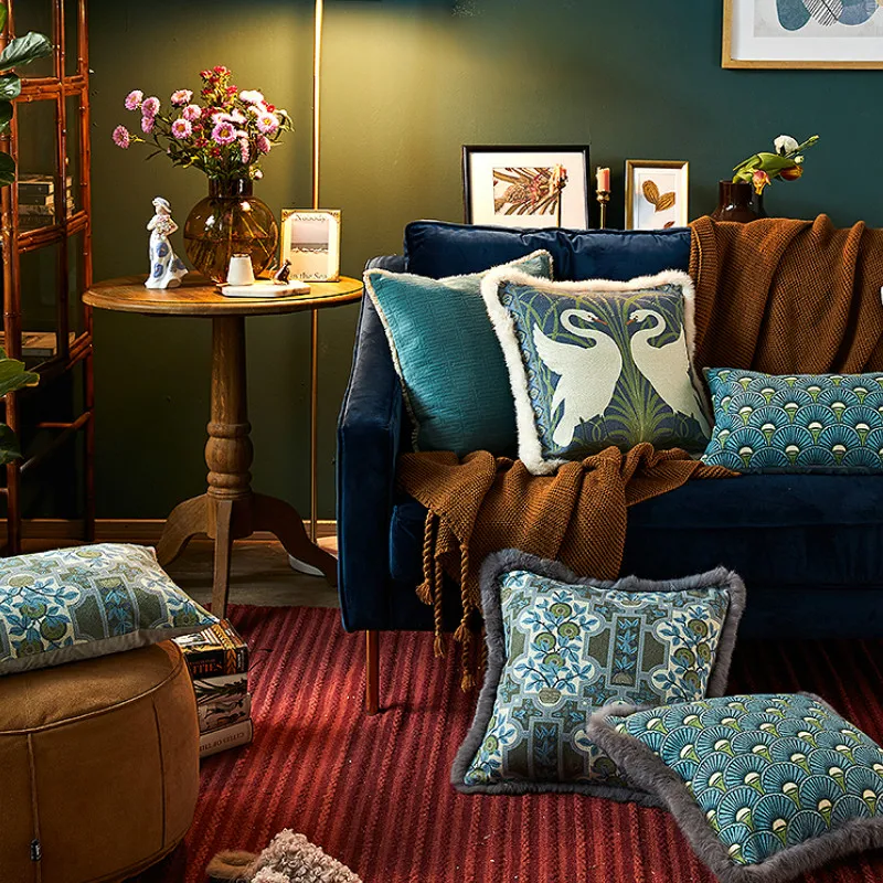 Наволочка для подушки DUNXDECO декоративный чехол винтажный роскошный с