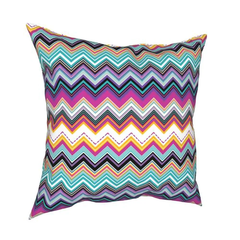 Home Decor Zig Zag Zigzag Chevron Pillowcase Pattern Zipper Throw Pillow Case for Car Cushion Cover 45x45 | Дом и сад