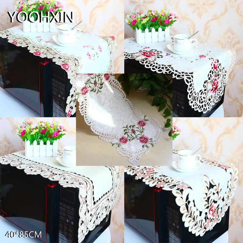 Европейская атласная вышитая скатерть для кровати с флагом тканевый чехол