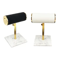 luxury marble base t bar jewelry bracelet necklace watch display stand holder