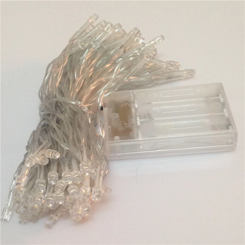 Рождественская светильник ная гирлянда на батарейках 1 м 2 3 4 5 10 праздничное