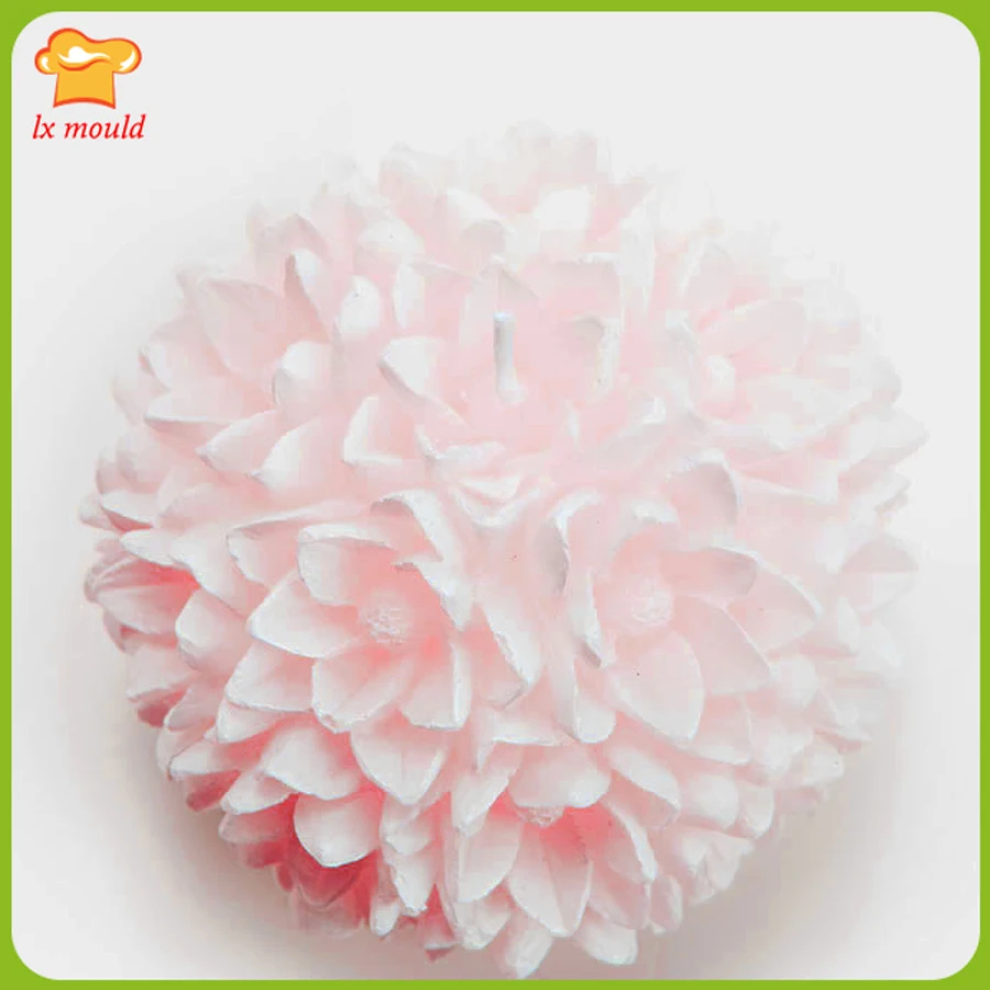 Круглая силиконовая форма для свечей 3D цветочных шариков|candle silicone mold|silicone mold