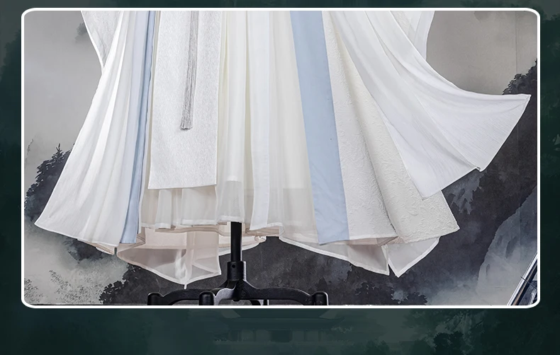Uwowo The Untamed сериал Lan Wangji Косплей Костюм Mo Dao Zu Shi Lan Zhan костюм с аксессуарами