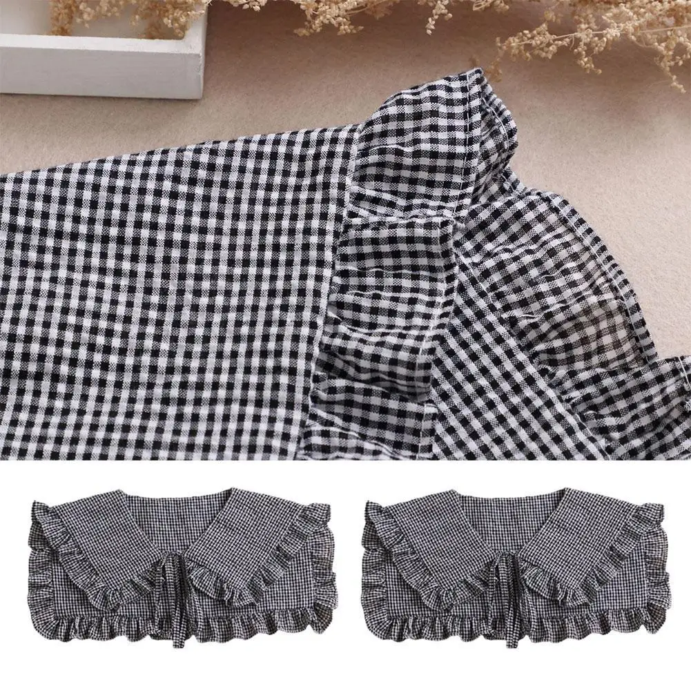 

Women Detachable Lapel Fake Collar Cute Doll Ruffles Lace Lapel Down False Collar Half Shirt Blouse Tops Clothes Accessories