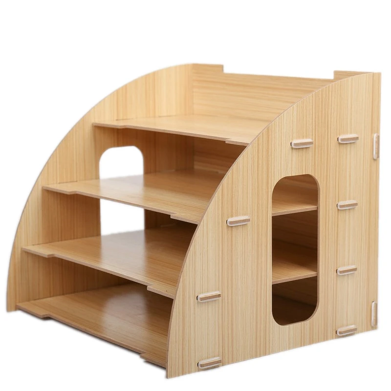 Секторный креативный Настольный органайзер для файлов деревянный держатель