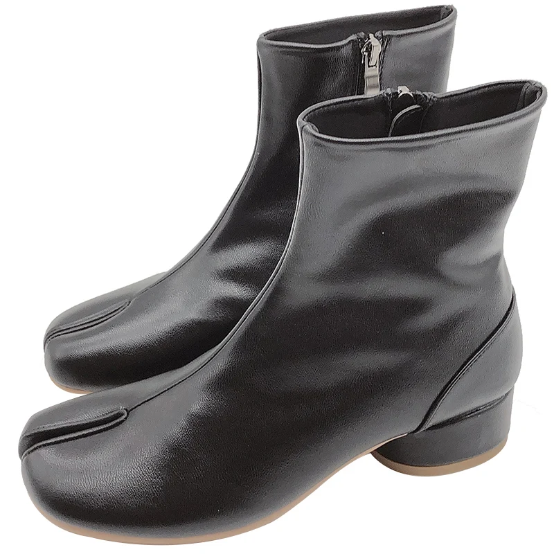 Женские ботинки-носки с открытым носком на среднем каблуке | Обувь