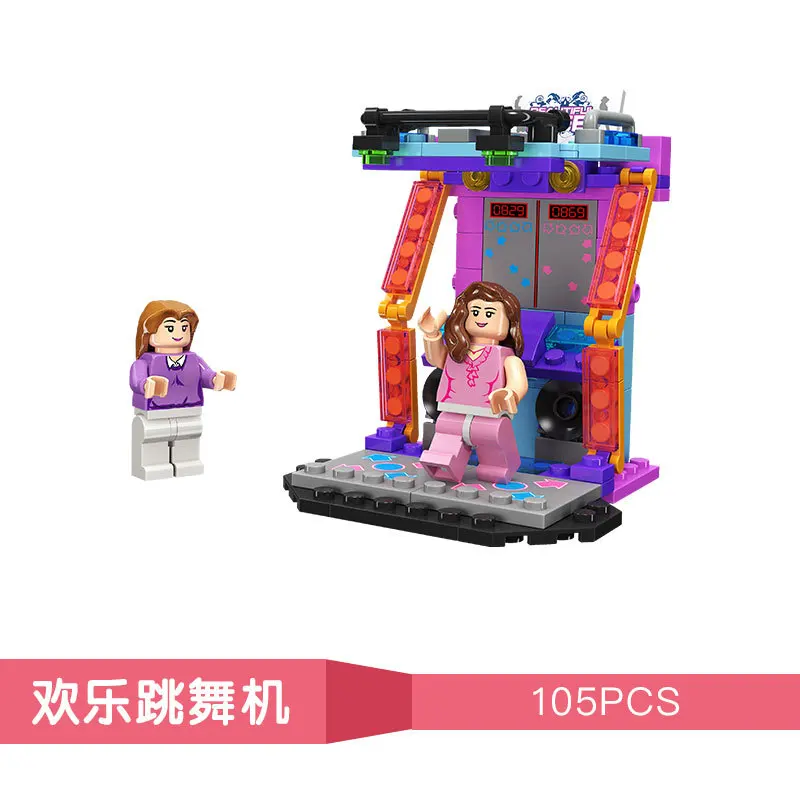 

Mini Blocks Playground Building Block Brick Dancing Machine Racing Car Model Toys For Girl Children Kids Gifts