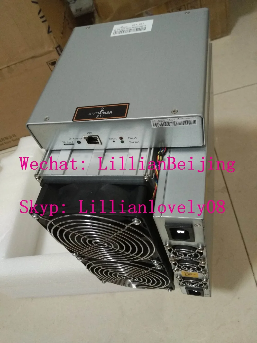 Запас AntMiner S17 56T Asic Miner Sha256 Bitcoin BCH BTC майнинговая машина bitmain s17 с оригинальным блоком питания