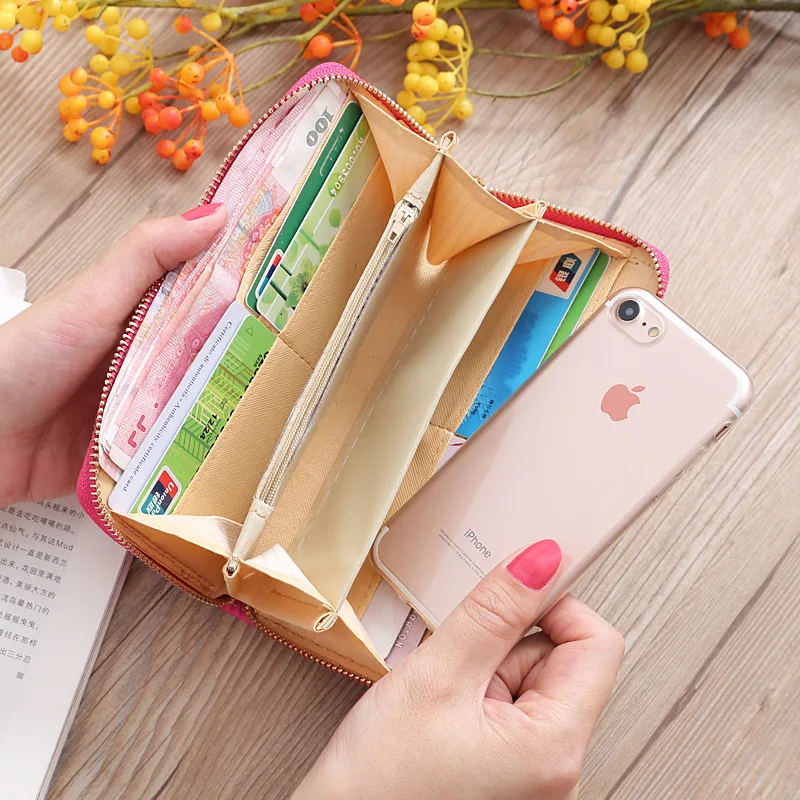 

Fashion Women Tassel Wallets Purses Plaid PU Leather Long Wallet Phone Bag Money Coin Pocket Card Holder Female Wallet Purse