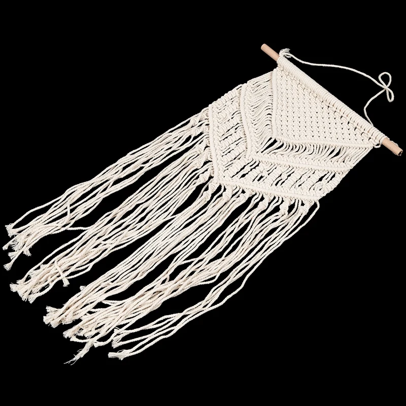 

Macrame Woven Wall Hanging Boho Chic Bohemian Home Geometric Art Decor Beautiful Apartment Dorm Room Decoration