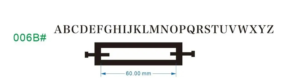 Кожа алфавит штамп плесень Diy пользовательский дизайн кожа горячего тиснения буквы для тиснения штампы фольги Горячие штампы персонализированные клише - Цвет: 006B