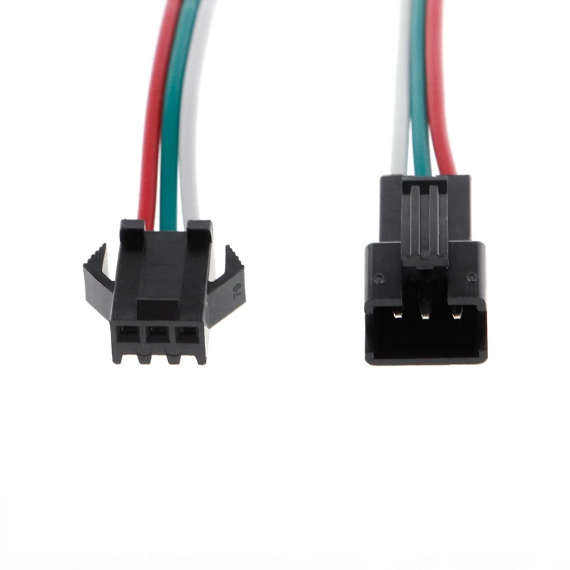 10 пар 3 Pin JST SM Штекерный разъем кабеля для WS2812B WS2812 WS2811 Светодиодная лента |