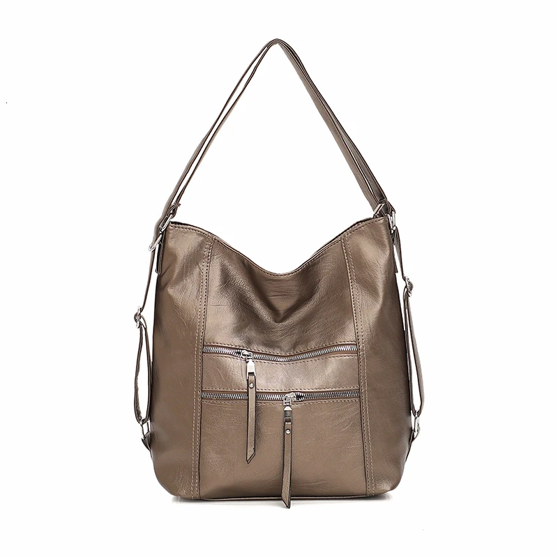 Роскошные сумки женские дизайнерские женские мягкие кожаные сумки на плечо ретро однотонные винтажные повседневные сумки женские сумки - Цвет: gold