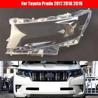 car headlight lens for toyota prado 2017 2018 2019 headlamp cover car replacement front transparent auto shell