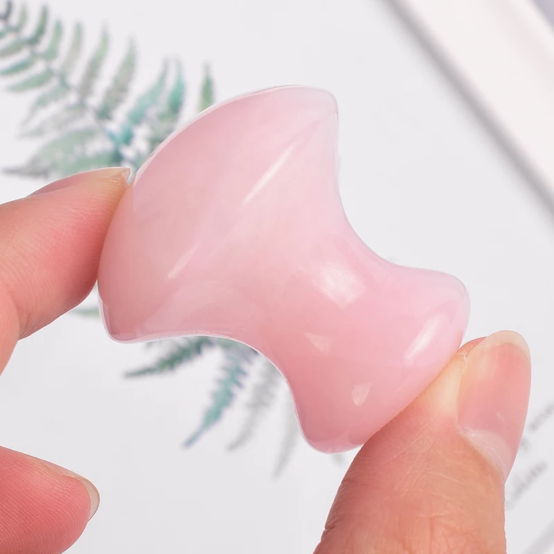 

Pink quartz Green Aventurine Foot Massage Relaxation Natural Stone Mushroom Care Beauty Body Tool Chakra Healing Crystal Reiki