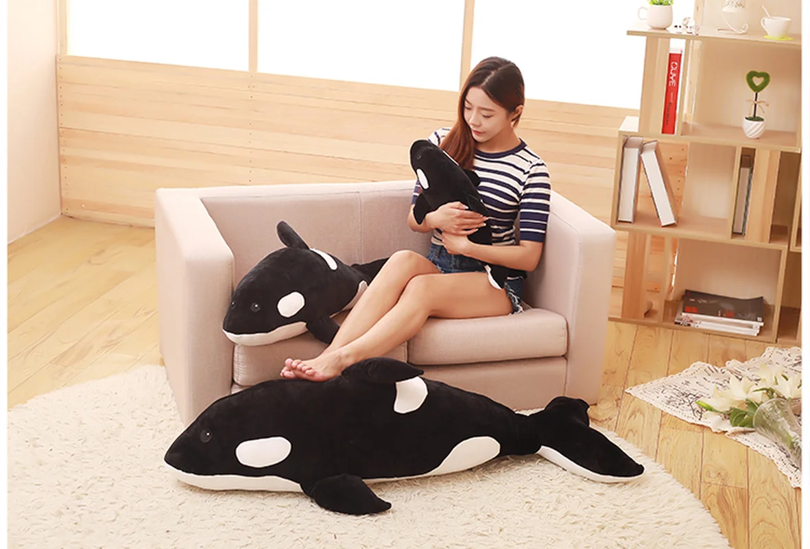 

1 Pcs Killer Whale Doll Pillow Whale Black White Whale Plush Toy Doll Shark Kids Boys Girls Soft Toys for Children Plush Pillows