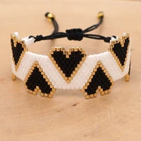2021 boho miyuki beads ethnic handmade braid love heart bohemian beads bracelets for women jewelry pulseras