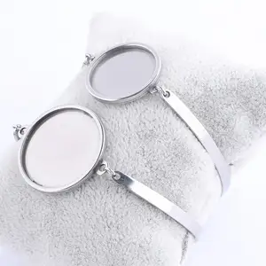 5 шт., заготовки для браслетов-манжет из нержавеющей стали