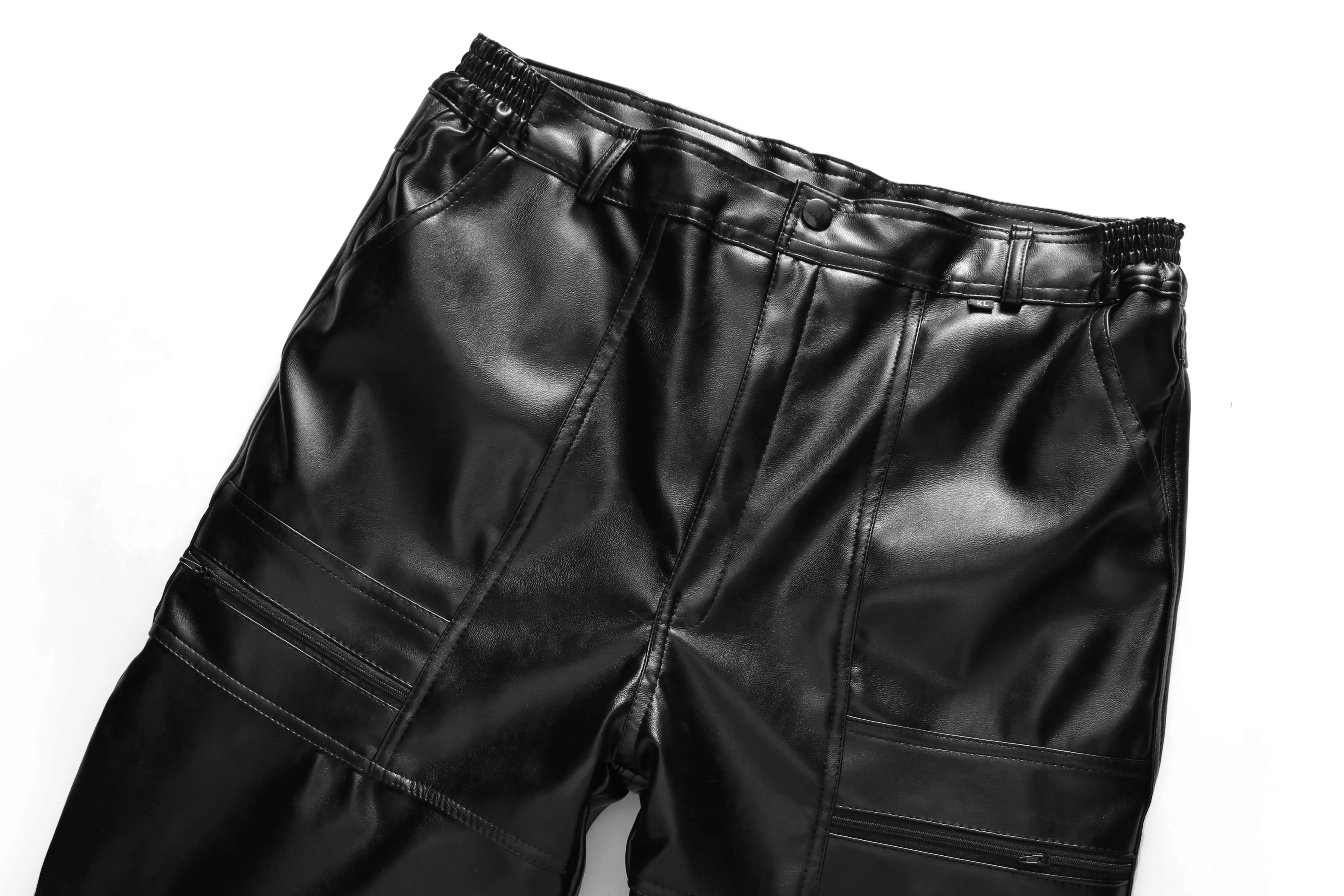 ChangNiu, модные мужские кожаные штаны, черные однотонные штаны из искусственной кожи с карманом, блестящие весенне-осенние кожаные штаны для м... от AliExpress RU&CIS NEW