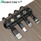 Магнитный держатель Robotsky для зарядного кабеля, мягкий пластик