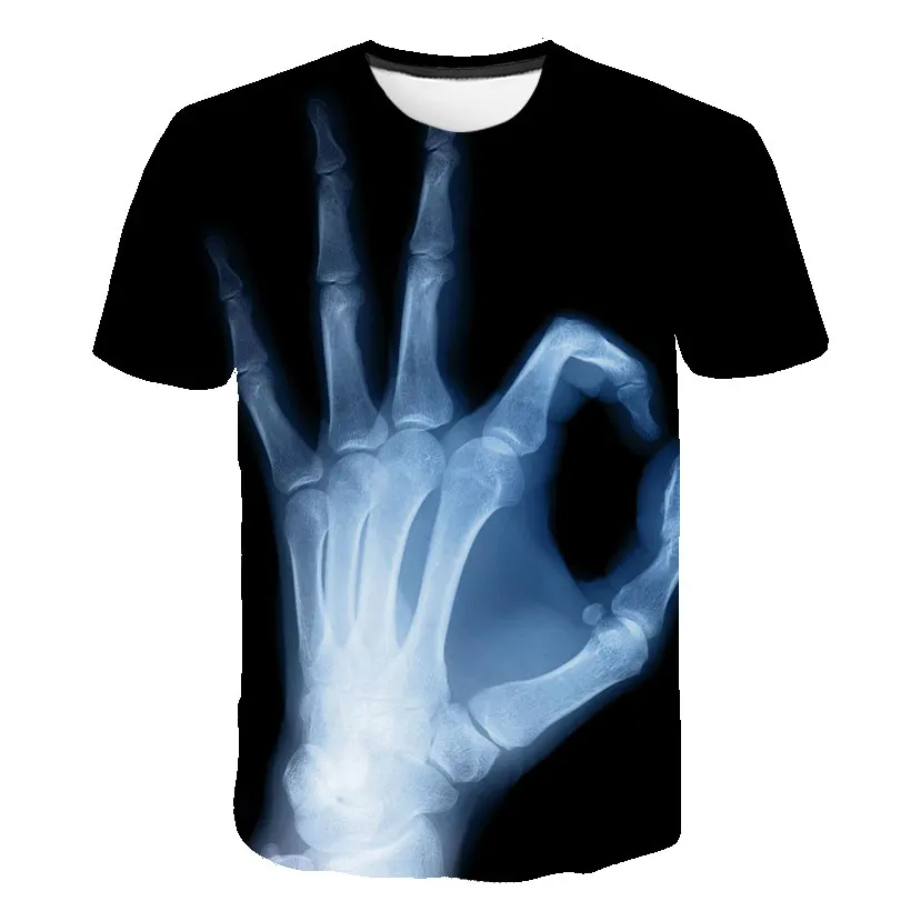 

Psychedelic Anime 3D Printed X-ray Graffiti Men T-Shirt Popular Clothing Funny Hand Short Sleeve Men's Casual Tops O-Neck Top