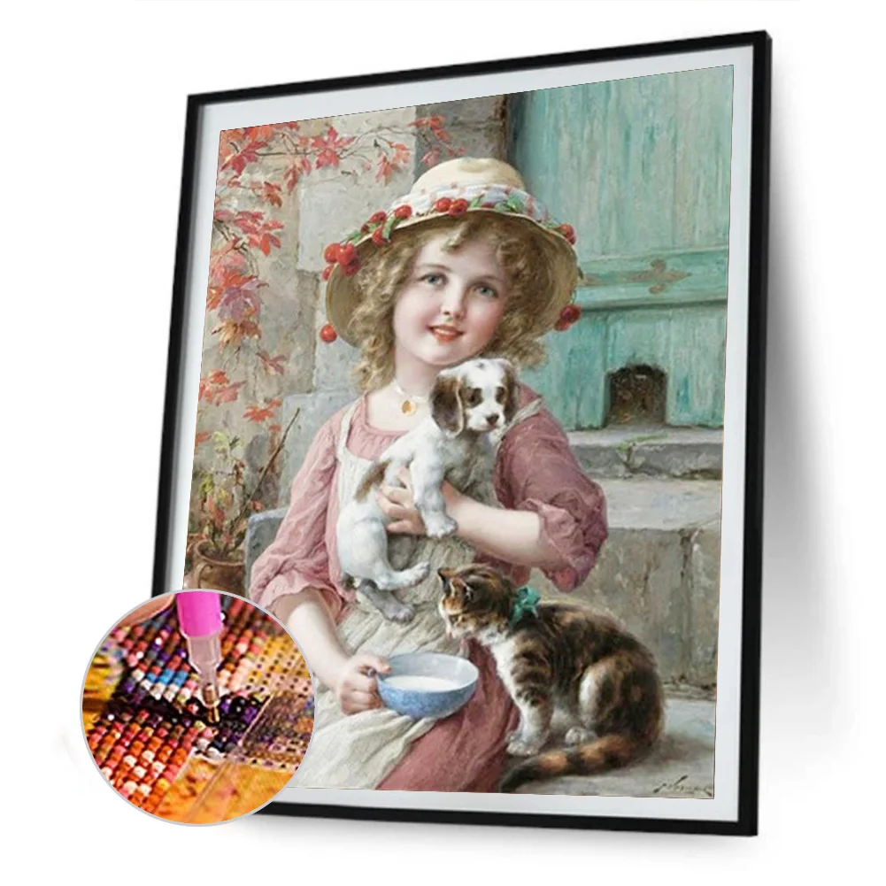 

Набор для рисования 5D «сделай сам», мозаика из круглых страз для элегантных девушек, для дома, гостиной, офиса