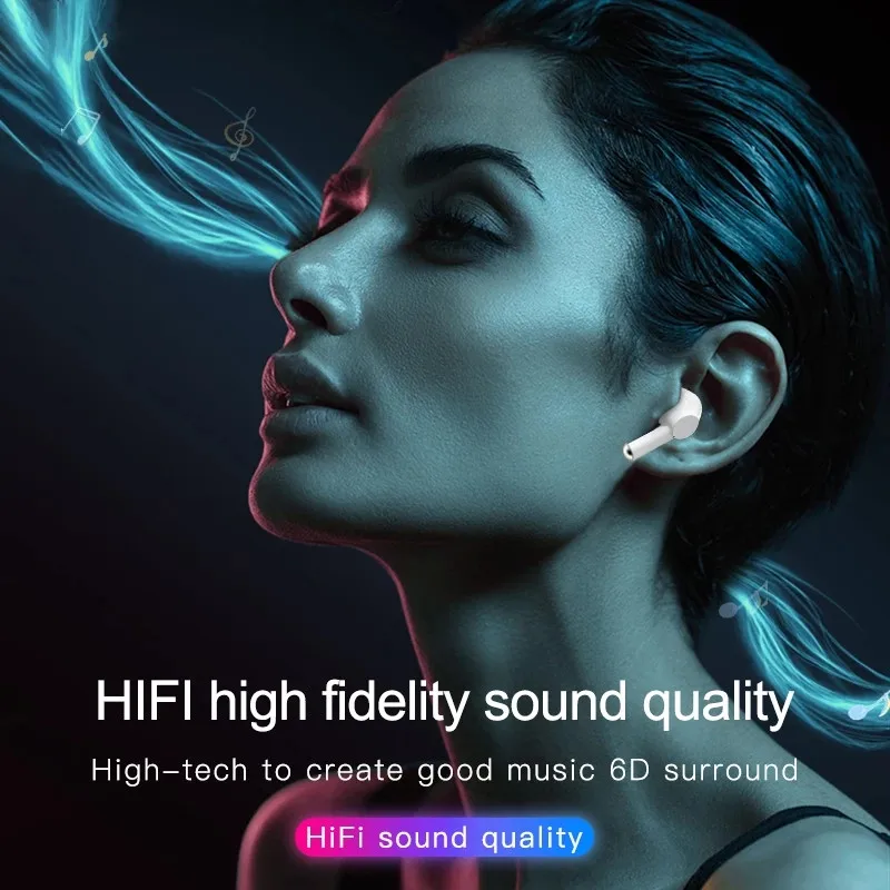 TWS Bluetooth наушники беспроводные спортивные HiFi бас стерео с шумоподавлением