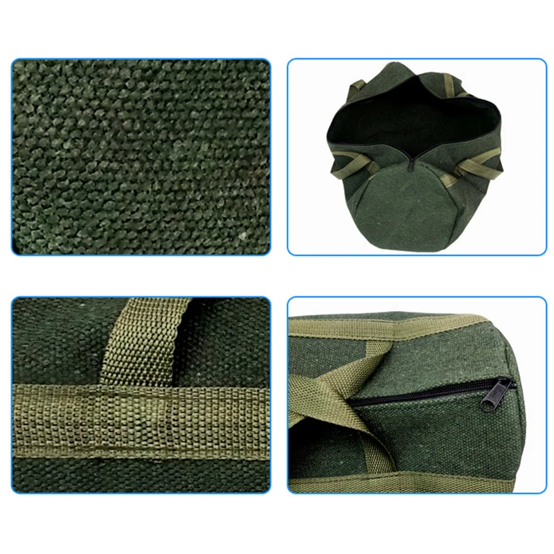 

Thick Canvas Pouch Bags Storage Organizer Instrument Case Portable for Electrical Tool JA55