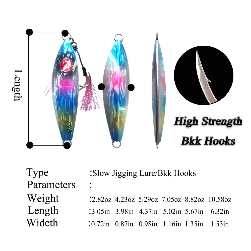 Как медленный шаг Jigs 60g80g100g120g150g200g с крючками погружная металлическая рыба