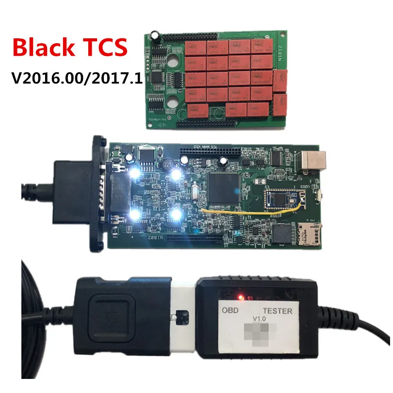 5 шт./лот DHL Black TCS Pro 2016 00 keygen/2017 1 V8.0 с функцией bluetooth диагностический инструмент для