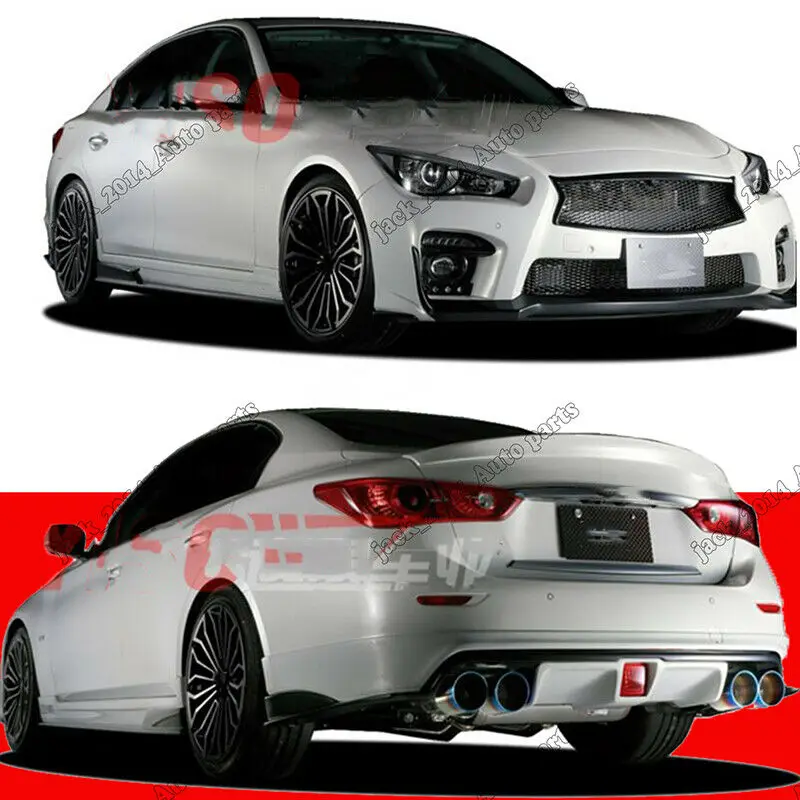 Для 2014 2015 2016 2017 2018 Infiniti Q50 ABS передний задний бампер + спойлер|Амортизаторы| |