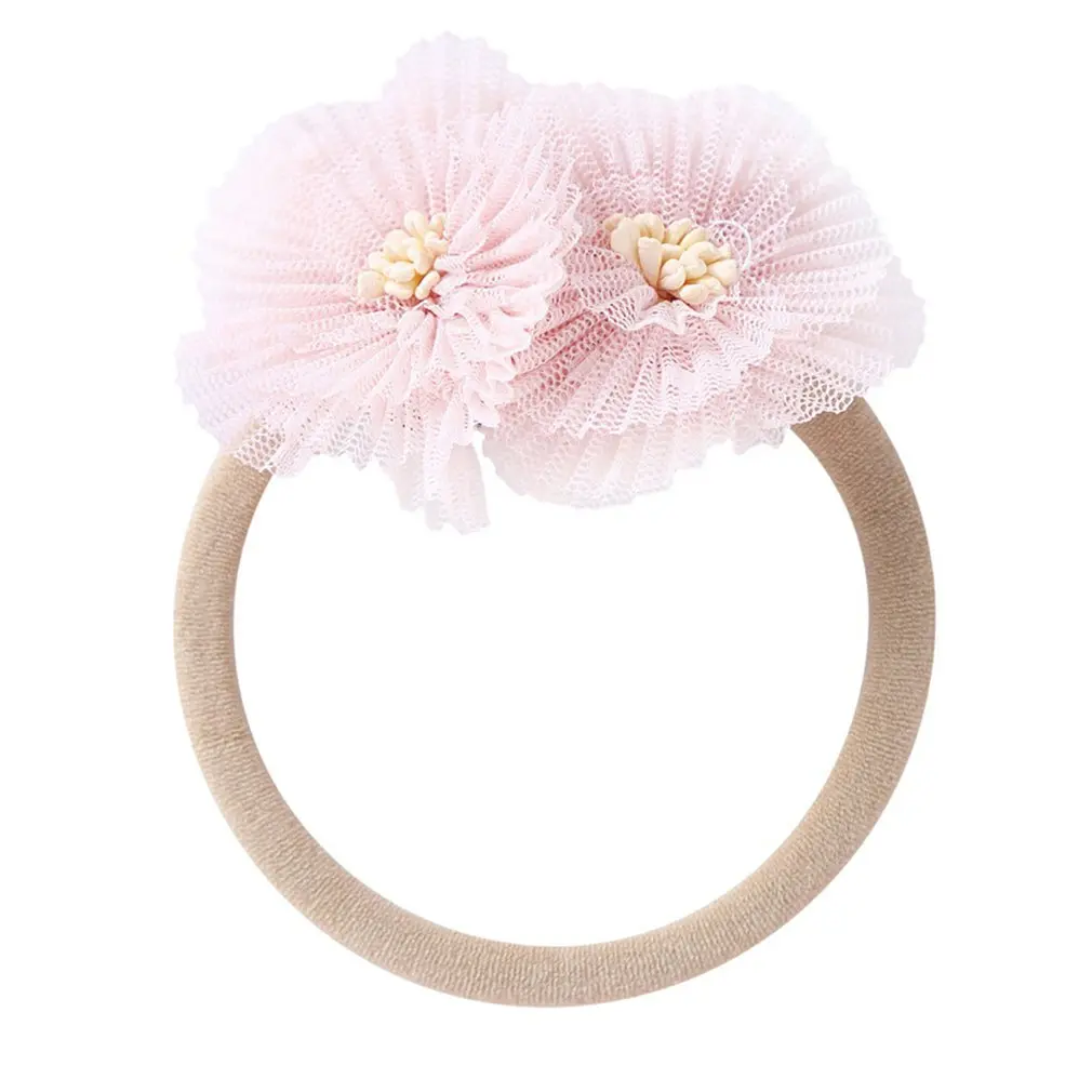

Floral Lace Baby Headbands Cute Flower Soft Nylon Elastic Hair Band Baby Hairband Newborn Toddler Hair Accessories