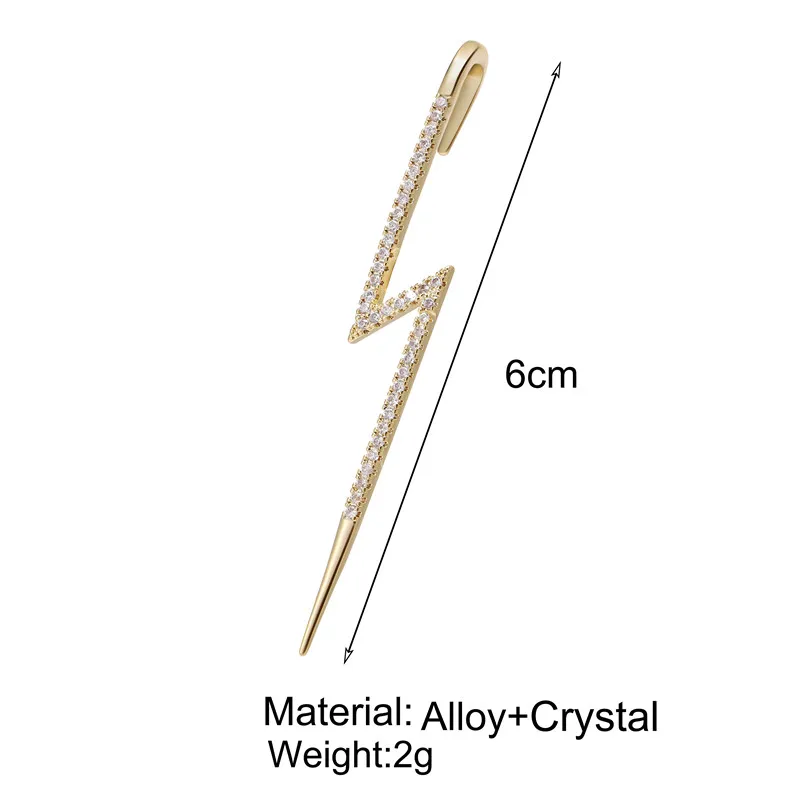 KSRA Винтажные серьги гвоздики в виде крючка на гусеничном ходу с кристаллами для