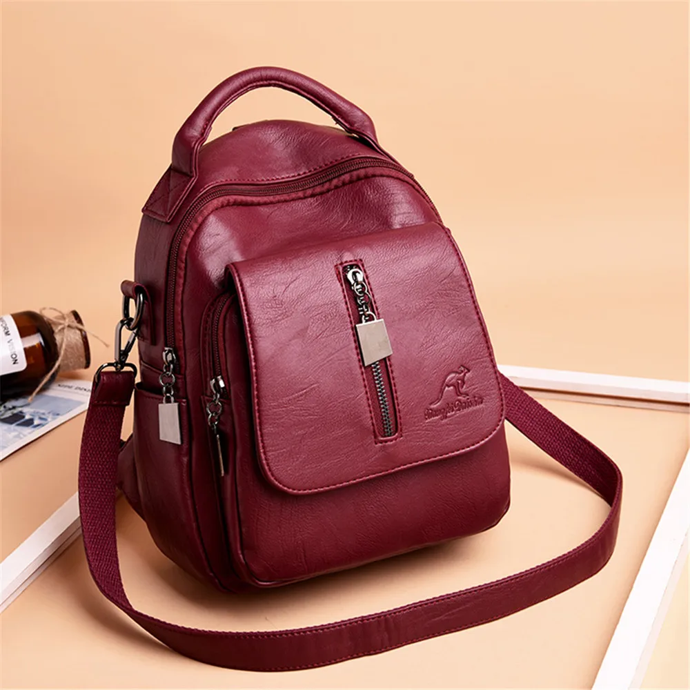 Sac A Dos многофункциональный женский кожаный рюкзак женская школьная сумка через плечо рюкзак для путешествий для девочек-подростков mochila feminina