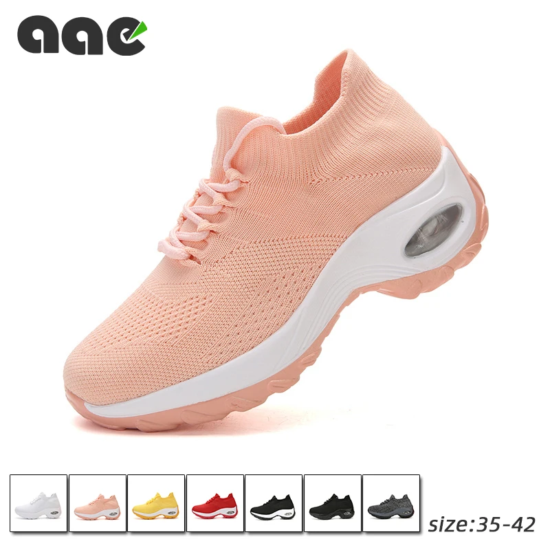 

2020 Women Air Cushion Sport Running Shoes Linghtweight Casual Shoes Mesh Breathable Women Sneakers Zapatos De Mujer NEW