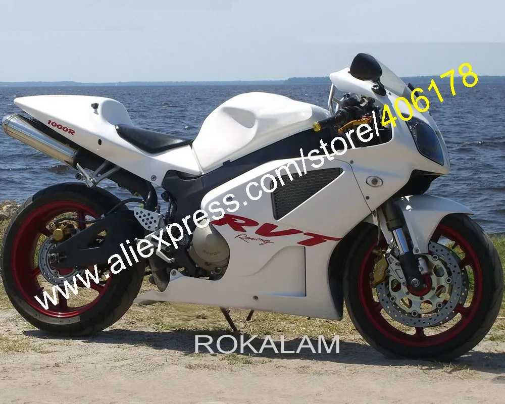 

00 01 02 03 04 05 06 VTR1000 RC51 SP1 SP2 Fairing Kit For Honda RC51/RVT1000RR 2000-2006 White Motorcycle Fairings