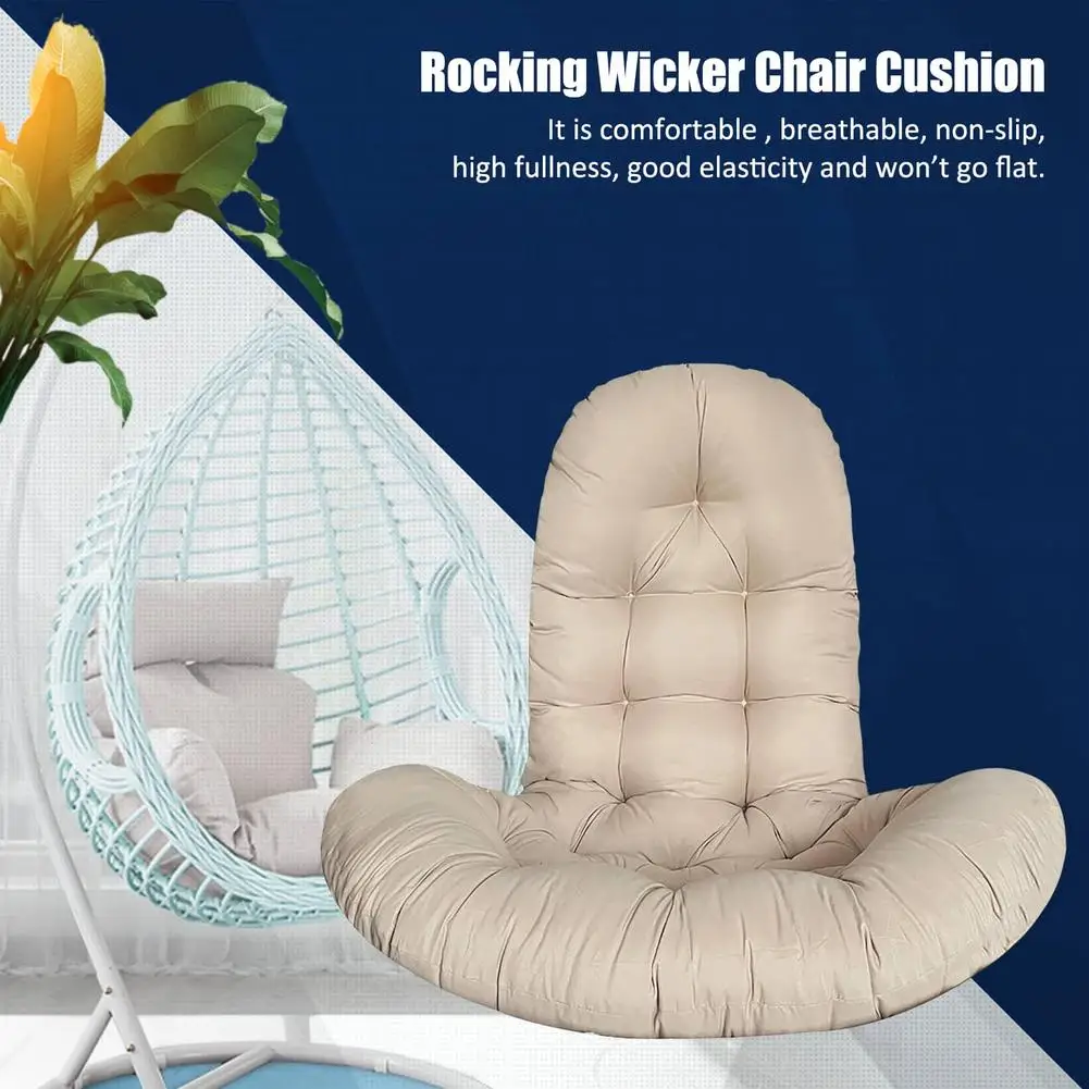 

Кресло-гамак однотонное удобное мягкое сиденье Подушка подвесное кресло-яйцо Подушка Толстая корзина-качели стул коврик для кресла