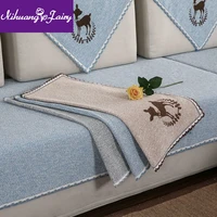 linen four seasons general cotton and linen sofa cushion non slip fabric sofa cover summer general simple sofa towel
