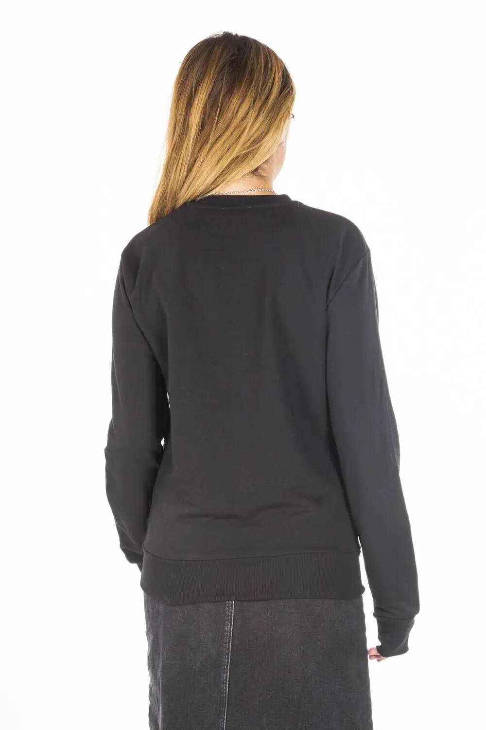 

Bisiklet Yaka Siyah Kadn Sweatshirt