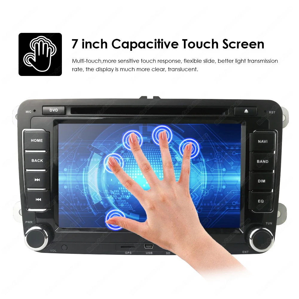 2Din Автомагнитола DVD CD мультимедийный плеер стерео gps Bluetooth для VW Golf Tiguan Skoda Fabia быстрая для сиденья Леон Шкода с Canbus 45
