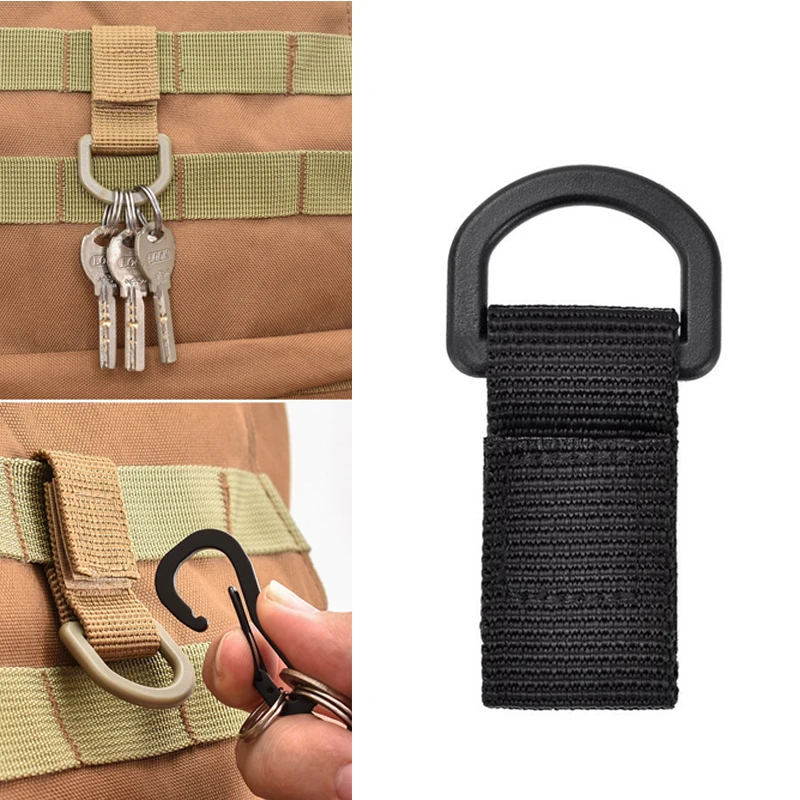 

1 шт. нейлоновая пряжка для ремня Molle, держатель для ключей, наружный карабин для кемпинга, многофункциональный подвесной крючок для рюкзака