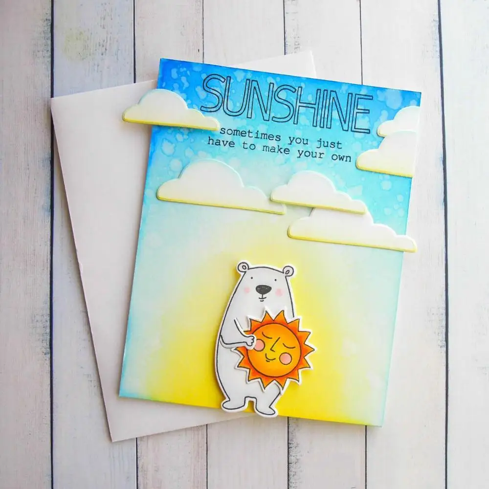 Металлические Вырубные штампы и с милым медведем для скрапбукинга фотоальбома