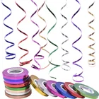 10 шт 5 мм x 10 м шарик из фольги в форме лента-лазер шар цвета розового золота Струны для торжеств и вечерние поставки щипцы для дня рождения вечерние свадебные украшения