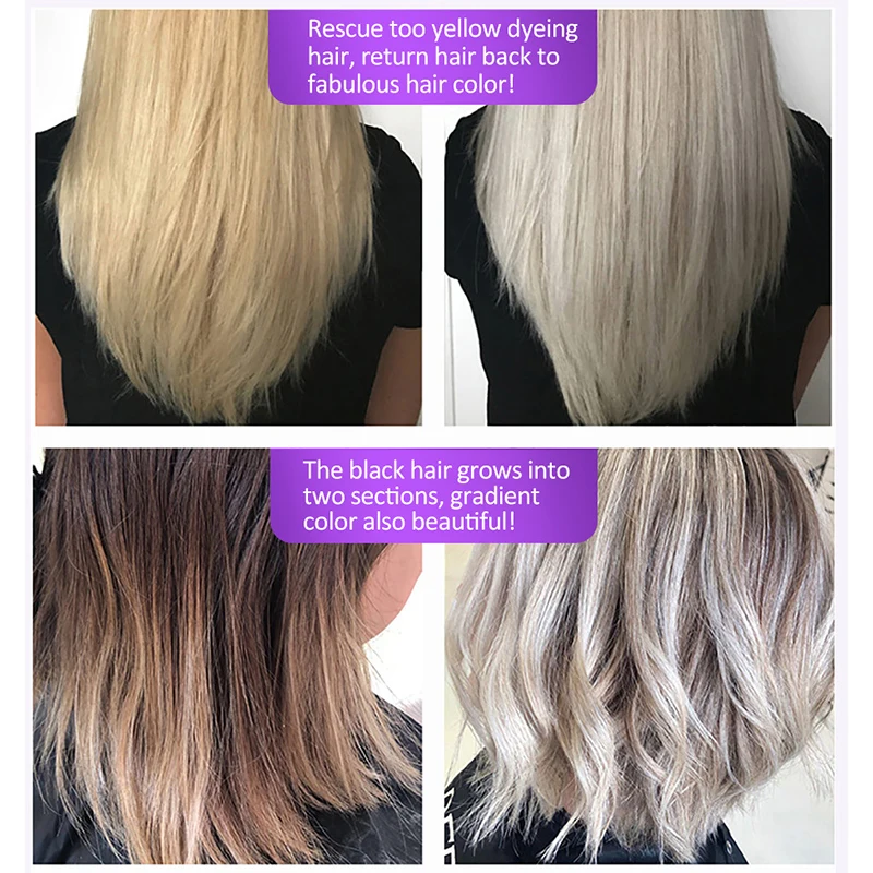 

Anti-Brassy Hair Mask Hair Conditioner Removes Yellow And Brassy Tones Hair care products Modeling tools @ME88