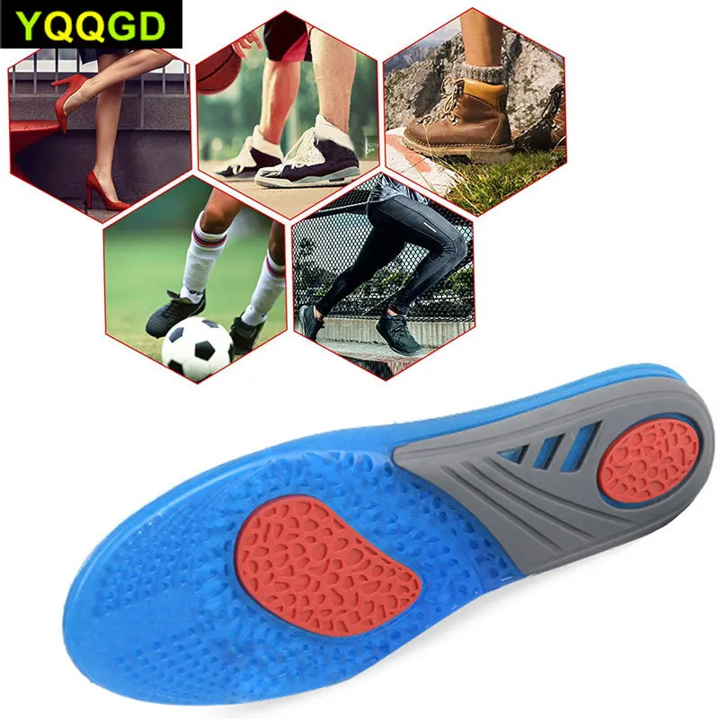 

1Pair Silicon Gel Insoles High Quality Foot Care for Plantar Fasciitis Heel Spur Running Sport Insole Shock Absorption Pad