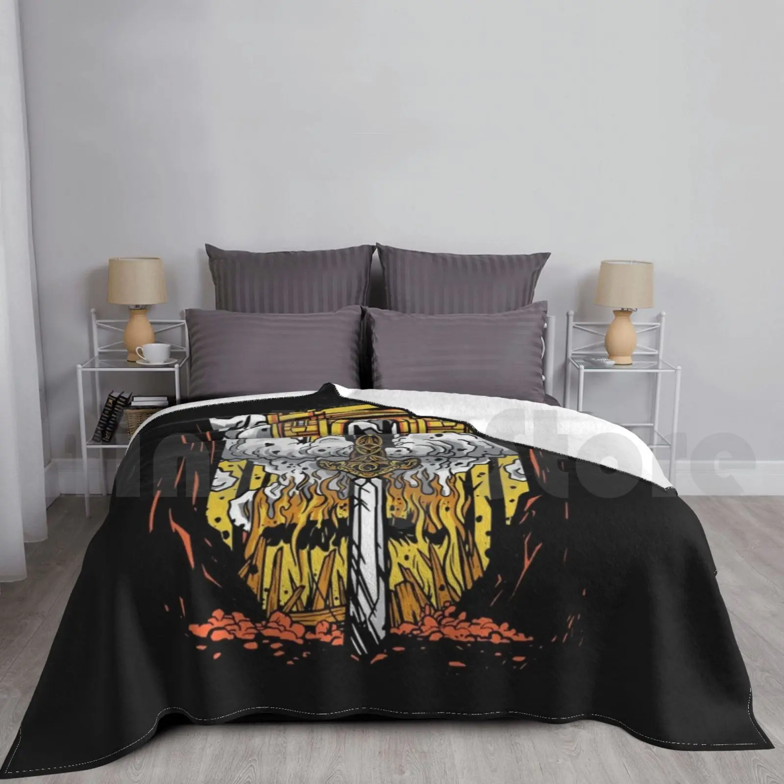 Одеяло в стиле викингов супермягкое теплосветильник тонкое Скандинавское