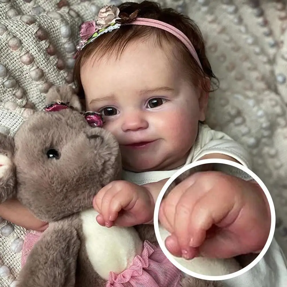 

50CM Reborn Doll Girl Baby Lifelike Real Soft With Quality Doll Handmade Art Hair Hand-Rooted High C1P5