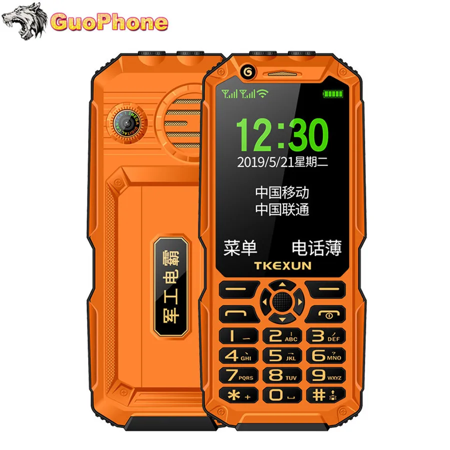 TKEXUN Q8A ударопрочный телефон 3," внешний аккумулятор wifi Две sim-карты MP3 камера фонарик большой динамик дешевый пыленепроницаемый сотовый телефон