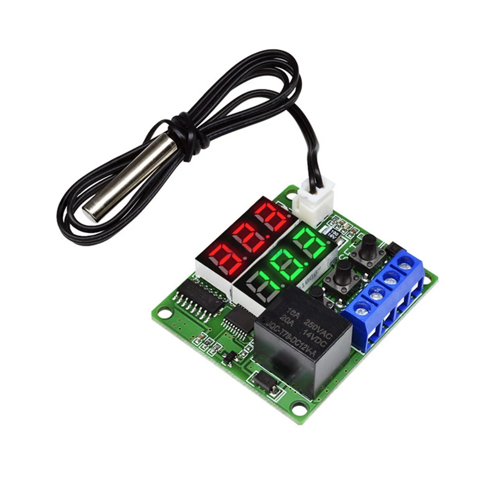 Taidacent NTC Waterproof Temperature Controller W1209S Digital Dual Display 12 Volt Thermostat Switch Module |