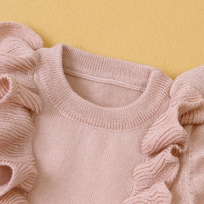 PatPat 2020 новый весенне летний осенний Топ с воланами спереди и коротким рукавом для